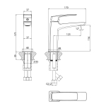 Смеситель для раковины Grossman Mercury 510.K35.10.210 черный матовый,1 место