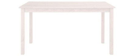 Стол обеденный Индра из массива сосны, белый