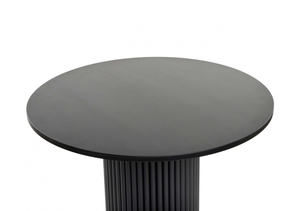 Стол деревянный Woodville Барел 100 черный, черный, ножки черные