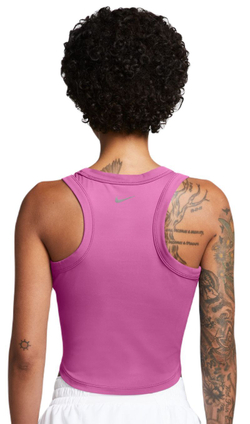 Женский топ теннисный Nike One Fitted Dir-Fit Short Sleeve Crop Tank - Розовый