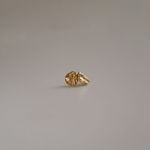 Серьги-пусеты Волны, позолота