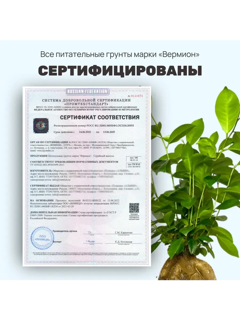 Органический грунт для фикуса 2 л