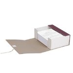 Короб архивный 120мм, бумвинил, с завязками, разборный, бордовый, Staff