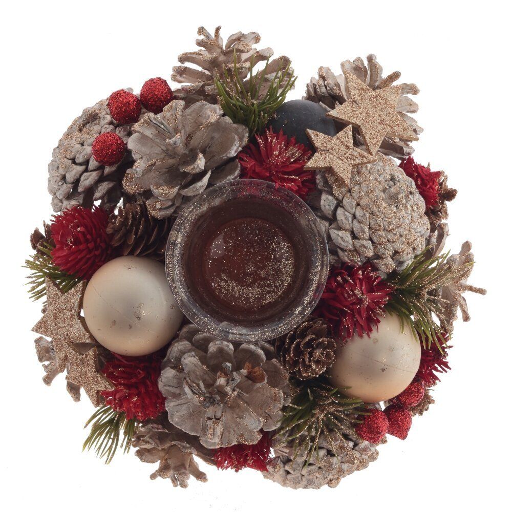 GAEM Подсвечник "Новогодняя композиция", L14 W14 H14 см