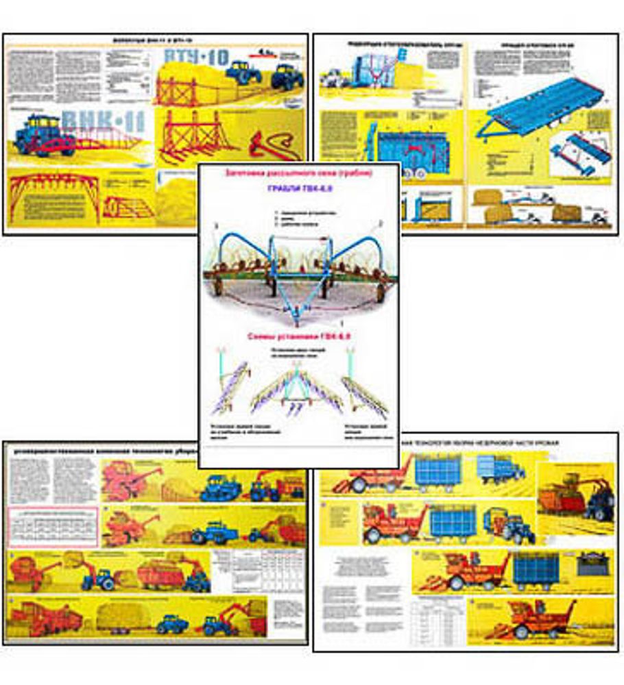 Плакаты ПРОФТЕХ &quot;Сеноуборочные машины&quot; (25 пл, винил, 70х100)