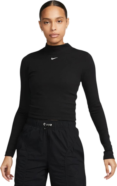 DV7880-010 Лонгслив W NSW ESSNTL RIB MOCK LS TOP