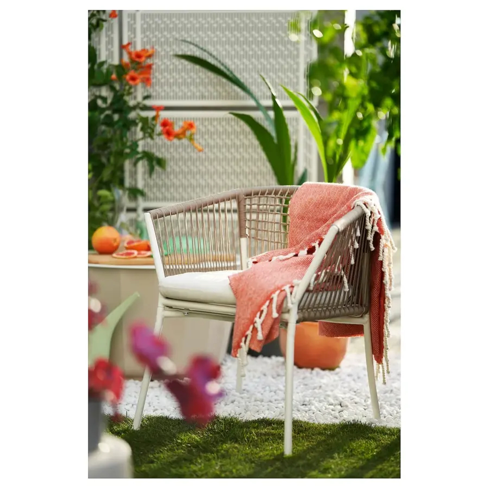 Стул с подлокотниками - IKEA SEGERÖN/SEGERON, 39x73x55см, серый/бежевый, СЕГЕРОН ИКЕА