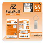 Флеш-накопитель 64 Gb FaizFull U56-64 USB IPX7 металл