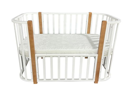 Детская кроватка ELIT (поперечный маятник/ белый/бук)