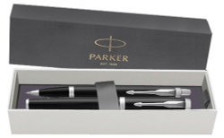 Набор Parker: Ручка роллер и Шариковая ручка Parker IM Core  Black  CT