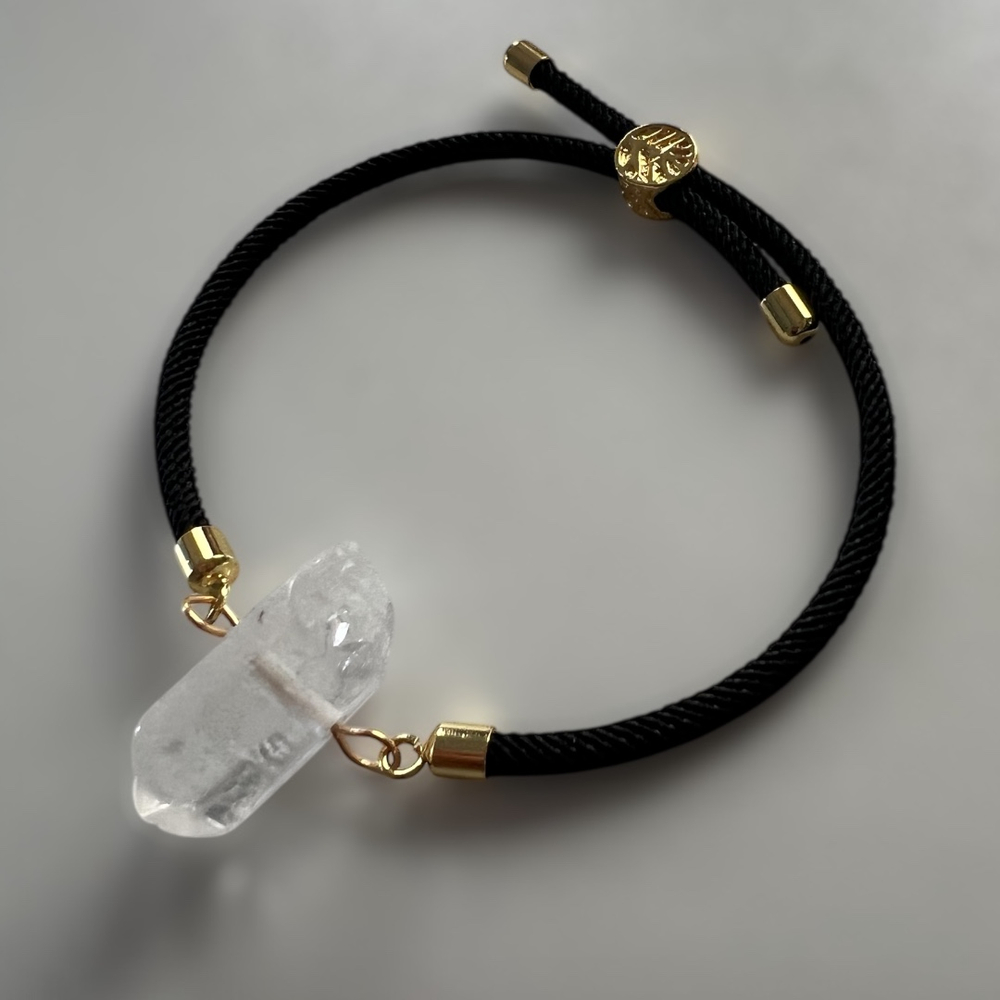 Браслет. Горный хрусталь. Прозрачный кварц