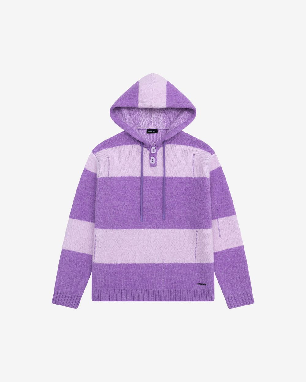 Свитер Ymkashix Stripes Hood фиолетовый