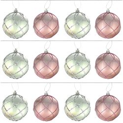 GAEM Набор из 12шт Украшение новогоднее Шар "Алмазная сетка", D 8 см, L35 W27 H9 см