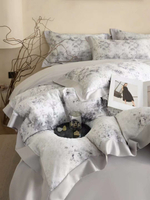 Постельное белье с добавлением кашемира c одеялом Marble Grey