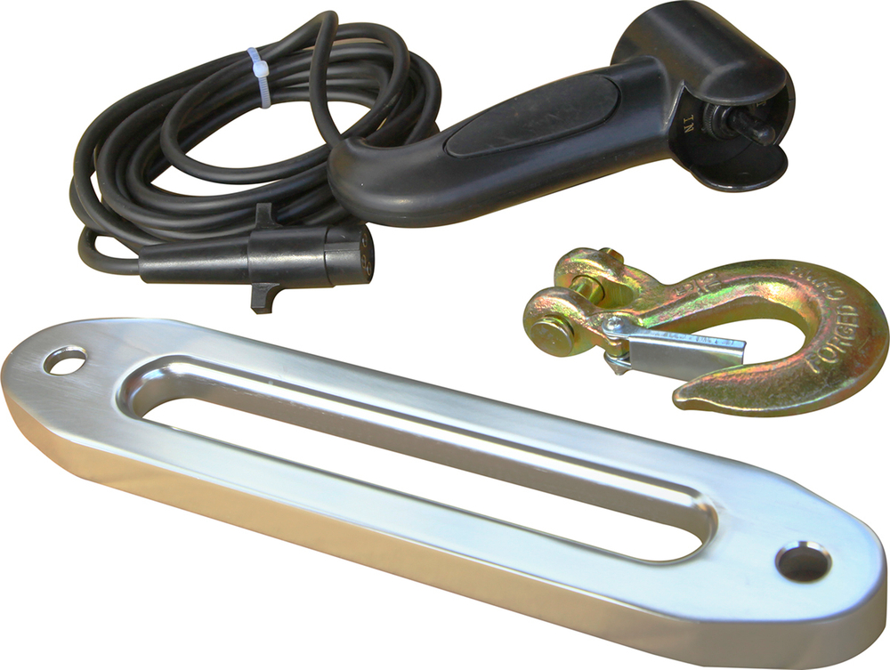 Лебёдка автомобильная электрическая 12V Runva 6000 lbs 2722 кг (синтетический трос)