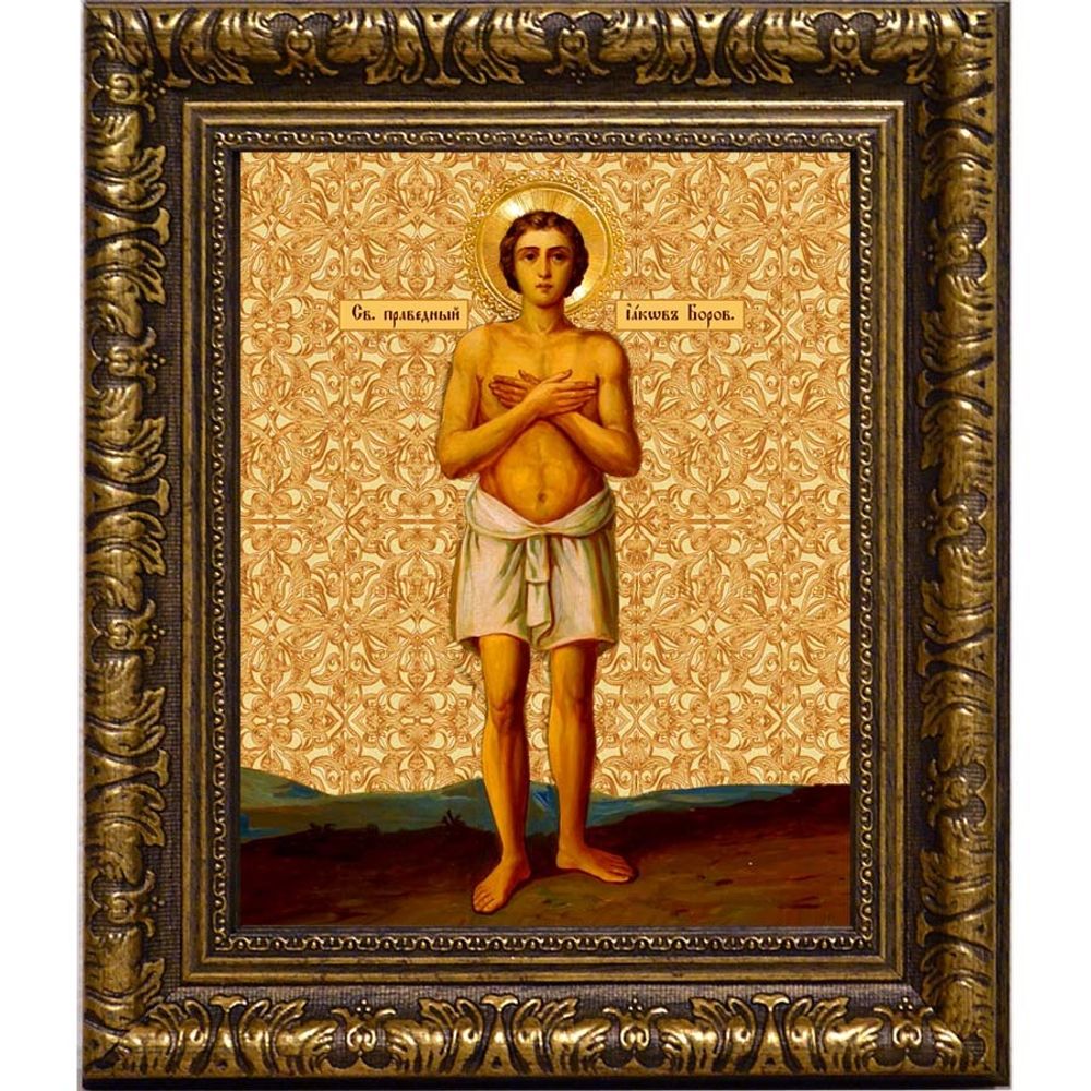 Иаков Боровичский Новгородский праведный. Икона на холсте.