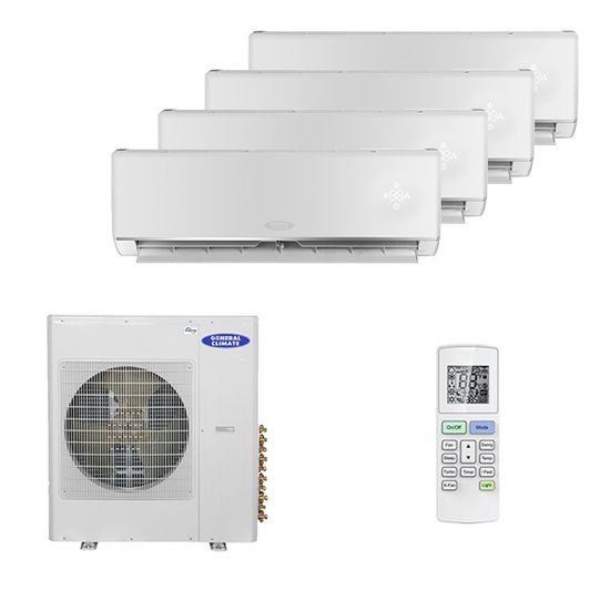 Мультисплит система на 4 комнаты General Climate GC-ME09HR32 x 4 / GU-M4E36H32