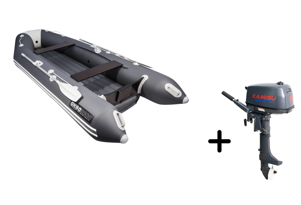 Аква 3600 НДНД + KAMISU T 5 BMS (комплект лодка + мотор)