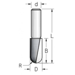 Фреза галтельная пазовая DIMAR 3.2x9.5x44x6 R1.6 RBL0323