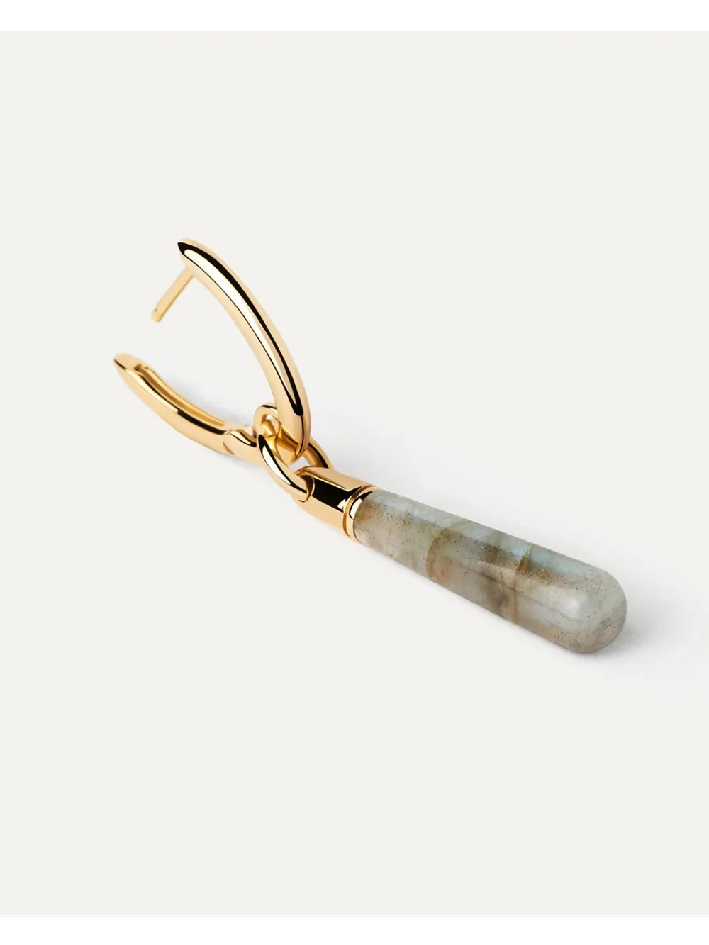 Одиночная серьга Jupiter Large Labradorite серебро 925 пробы покрытое золотом
