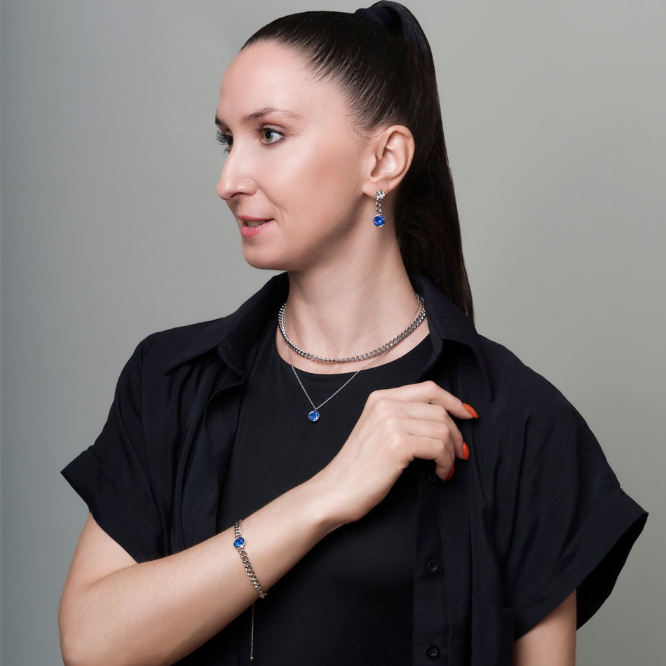 Колье Fiore Luna Royal Blue Delite B2402SW-N01.23 BL/S
