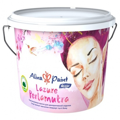 КРАСКА ДЕКОР ALINA PAINT DECOR LAZURE PERLAMUTRA ЖЕМЧУГ 1КГ