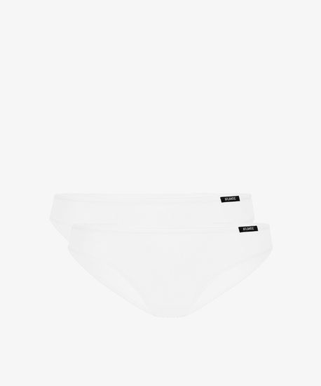 Женские трусы (2 шт.) слипы бикини Atlantic, хлопок, Basic 2BLP-581 белые