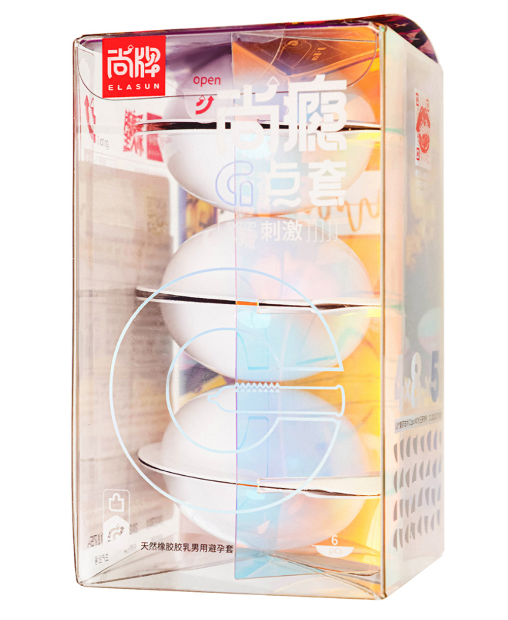 Презервативы с мягкими шипами Elasun G-Spot Air Bag X5 - 1 уп (6 шт)