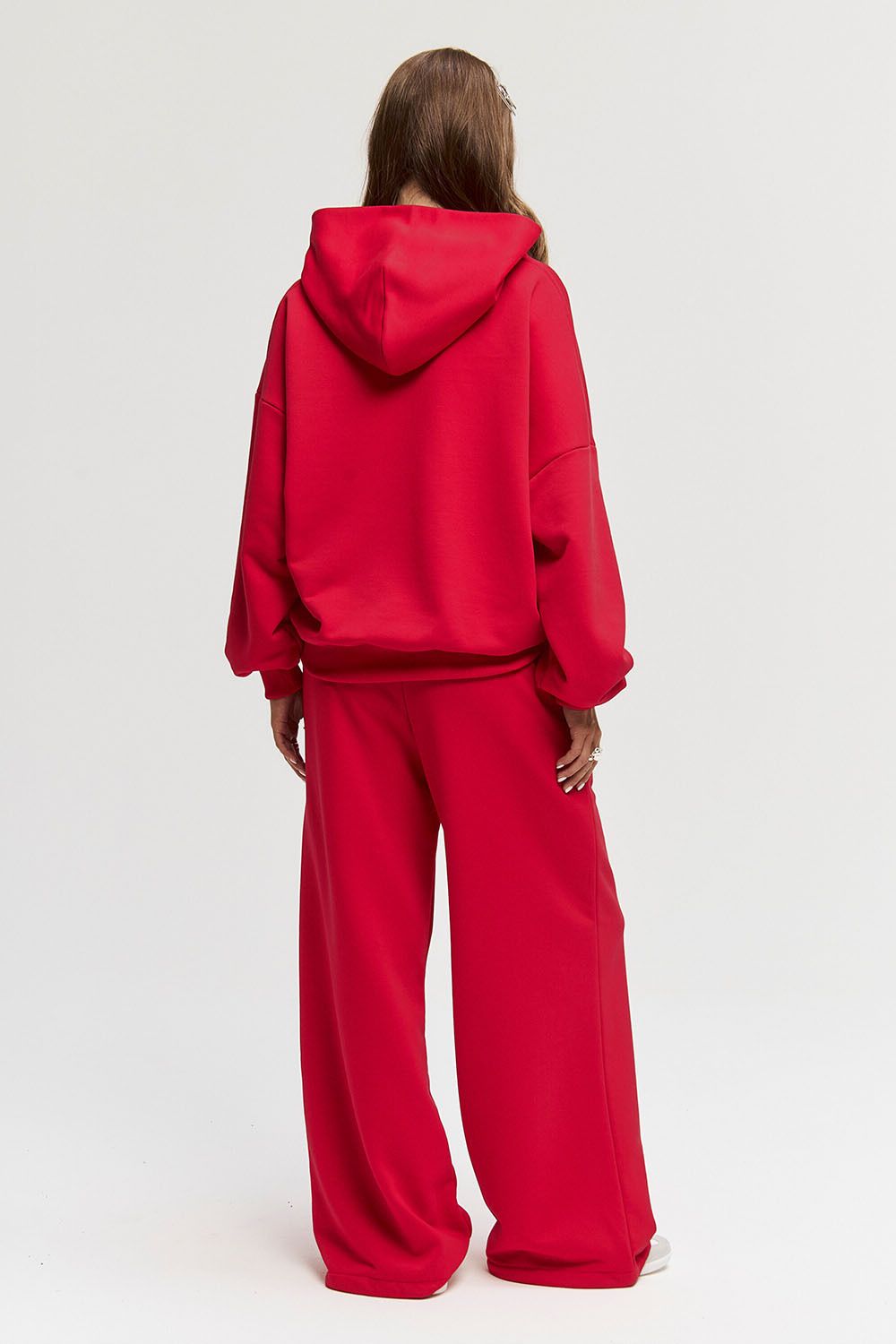 Худи свободного кроя красного цвета