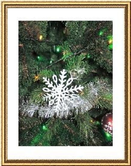 Украшение елочное "Снежинка", 14см (8 шт.)