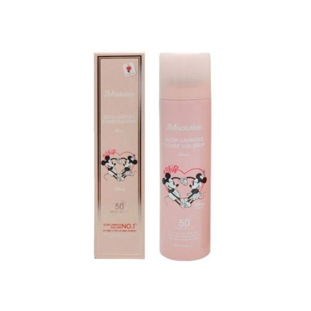 JMSolution Glow Luminous Flower Sun Spray Rose (Disney Couple Heart Mickey Miney) спрей солнцезащитный антивозрастной с экстрактом розы