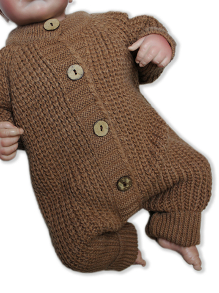Комбинезон вязаный на пуговицах Орех RinaAmari
