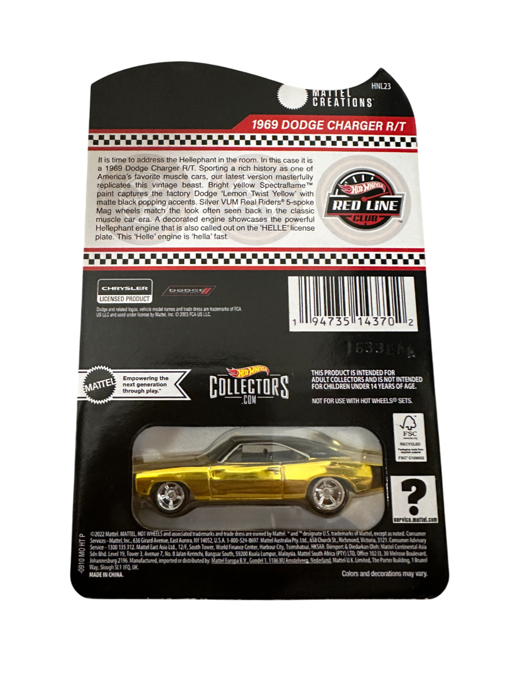 Hot Wheels | RLC | 1969 Dodge Charger R/T (2023)