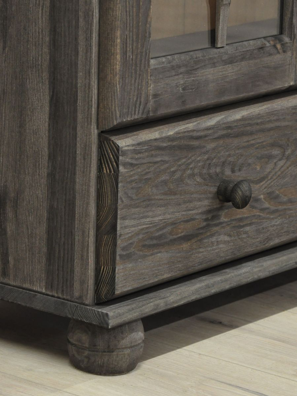 Шкаф витрина, 77х32х186, Бритта, буфет, стеклянный, сервант, деревянный, 2 двери, Dipriz