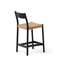Analy Полубарный стул из массива дуба с черной отделкой и сиденьем из веревки 65 см