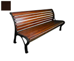 Скамейка "Екатеринбург" без подлокотников, лиственница 2,0м, брус 30х60мм, палисандр