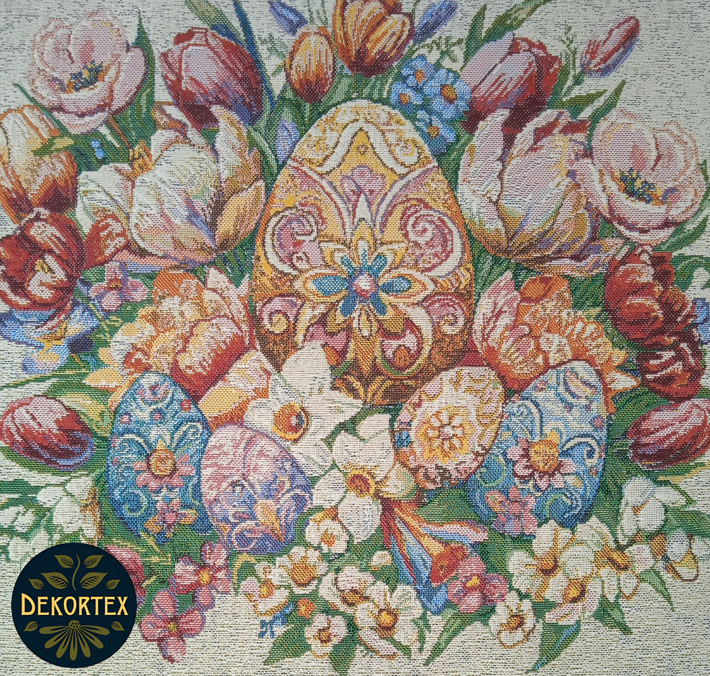 Пасхальный гобеленовый набор Пасхальный букет (Дорожка 39х153+4 салфетки 40х40)