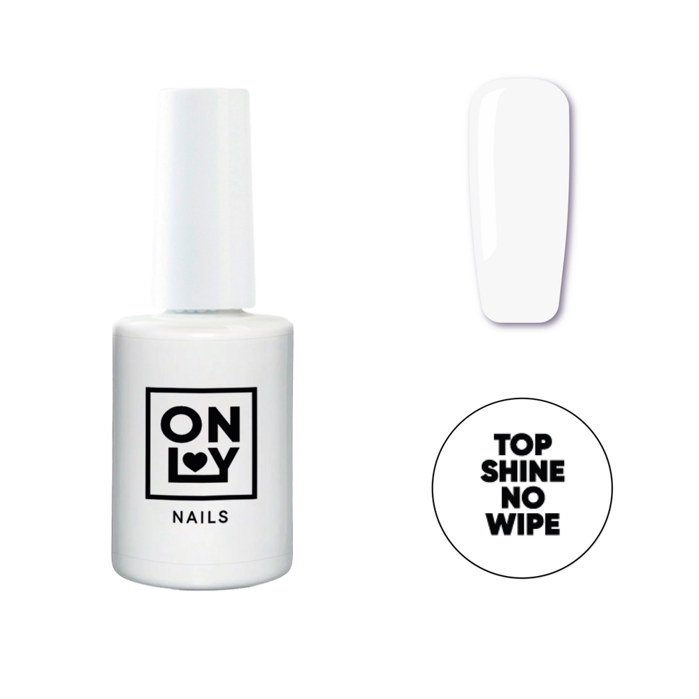 OnlyNails Top Shine No Wipe, 15мл