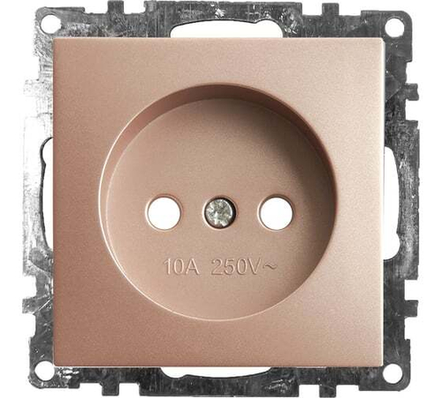 STEKKER Катрин Розетка мех. СУ 1 мест. 10А б/з с защитной шторкой шампань GLS10-7109-02 39595