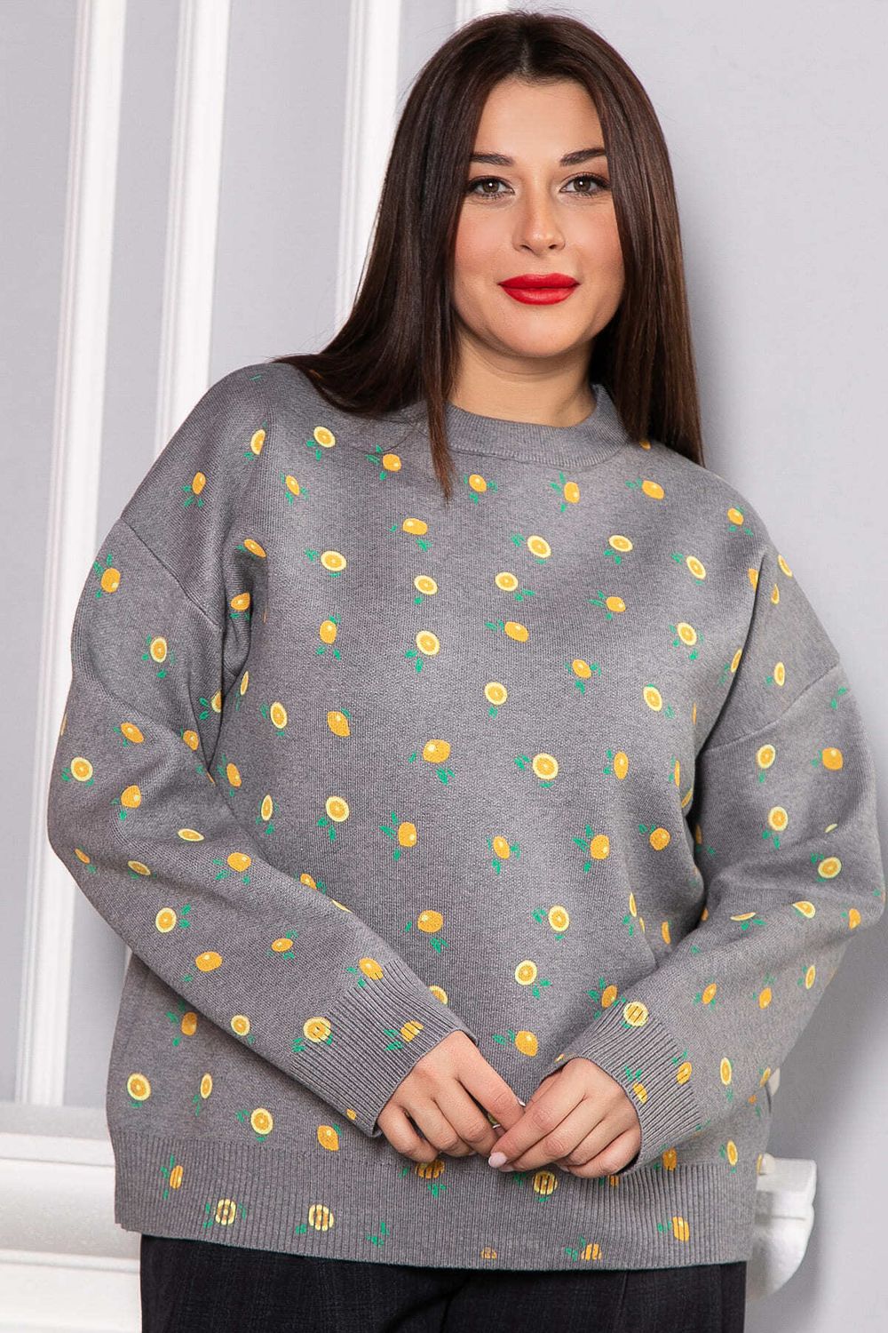 Свитер оверсайз Анита (серый) Б14759-1М LT Collection