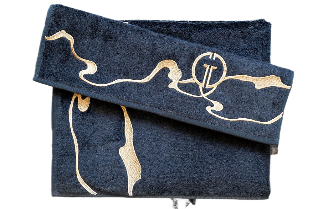 Полотенце махровое 100x150 Garda Decor Мелодия графит 650г/м2