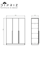Шкаф распашной трехдверный Джамбо+, белый