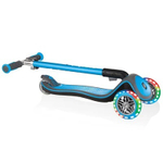 Самокат Globber Elite Deluxe Lights голубой
