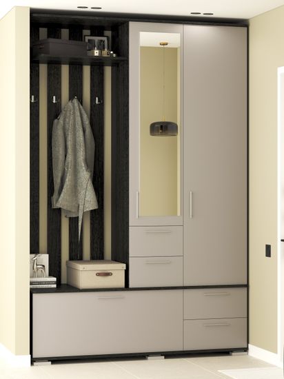 дуб интра / вулканический серый