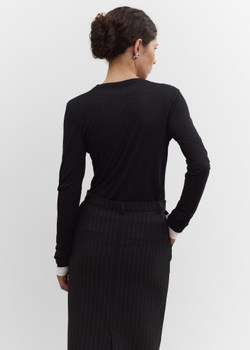 Юбка прямая в полоску