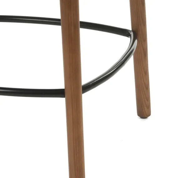 Полубарный стул Esse 65 см, орех, бежевая водоотталкивающая ткань