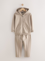 Толстовка на молнии с капюшоном и спортивные брюки в комплекте для мальчика Next AA8-116, Песочный
