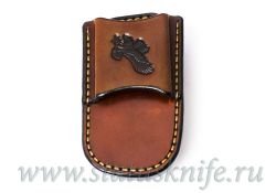 Чехол кожаный светло-коричневый Buck 110фотография - 2