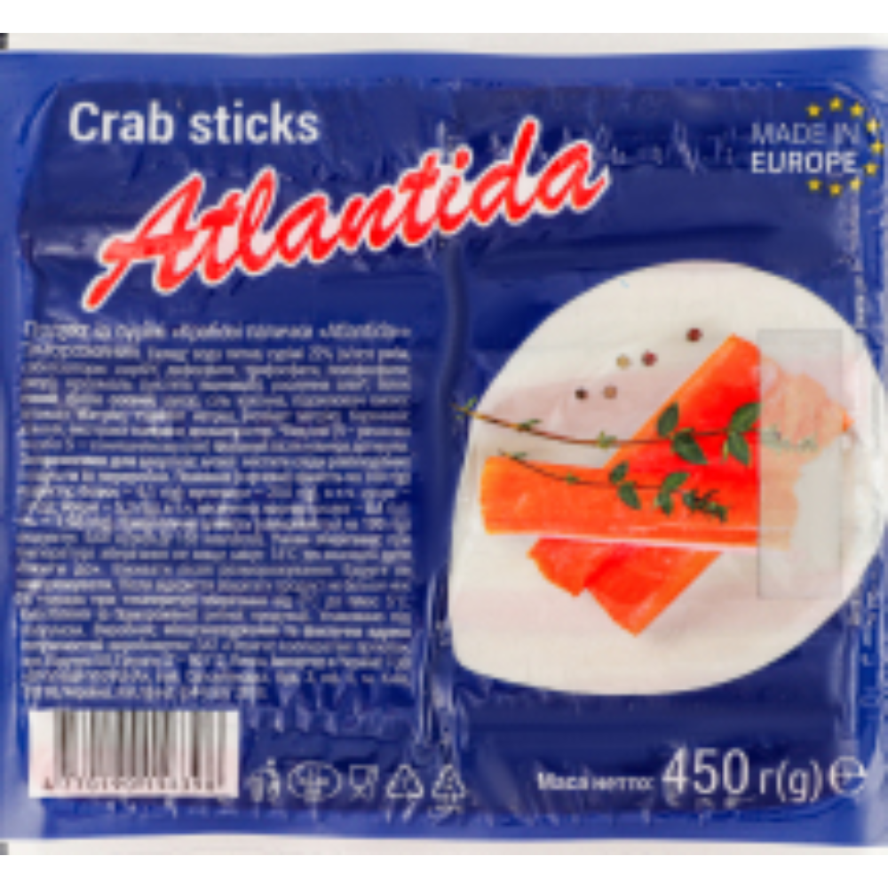 Крабовые палочки Atlantida 450 гр