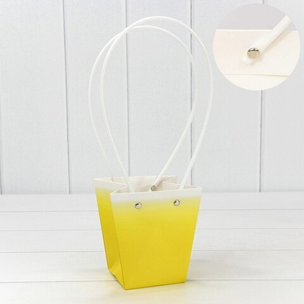 Пакет подарочный Крафт, желтый